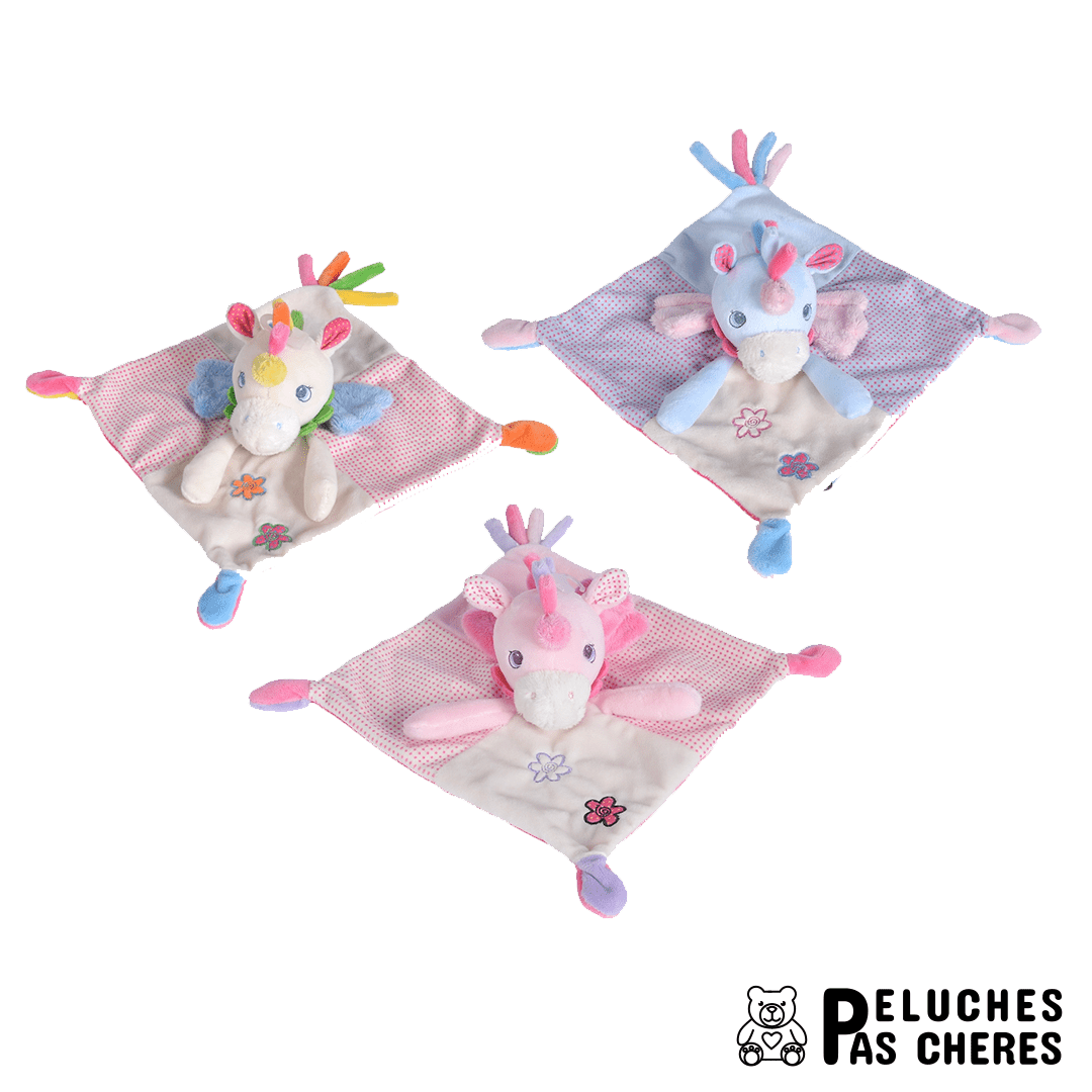 LICORNE DOUDOU FILLE 22CM - Peluches Pas Chères