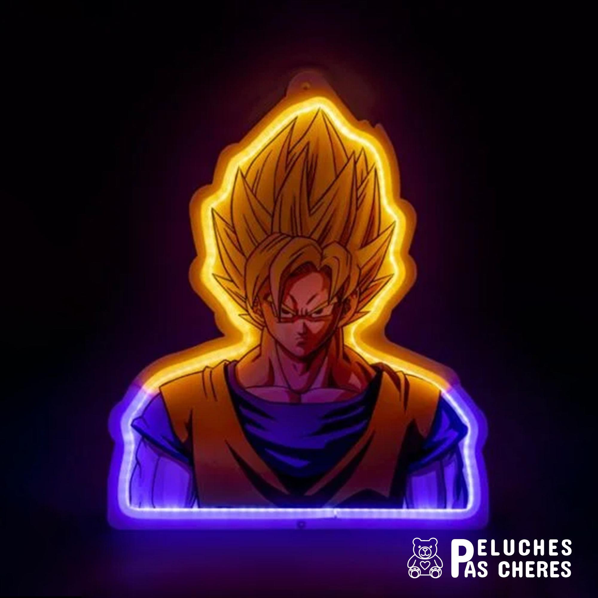 Lampe led murale Son Goku 40cm - Peluches Pas Chères