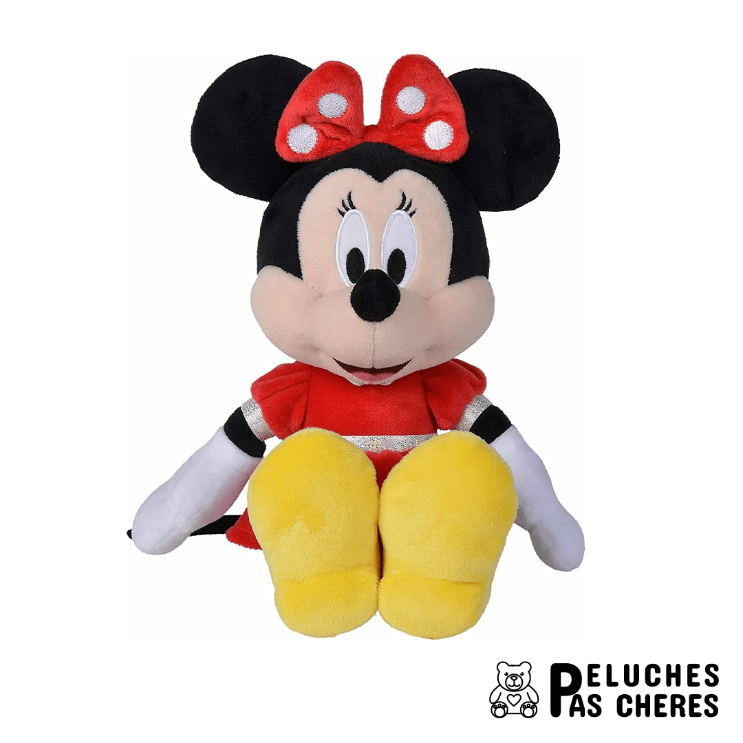 PELUCHE MINNIE 35CM - Peluches Pas Chères