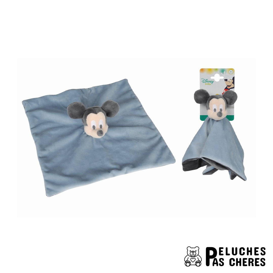 DOUDOU MICKEY BLEU 20CM - Peluches Pas Chères