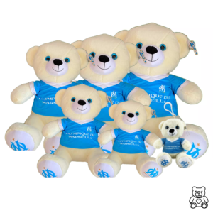 PORTE-CLÉ OURS PSG 13CM - Peluches Pas Chères