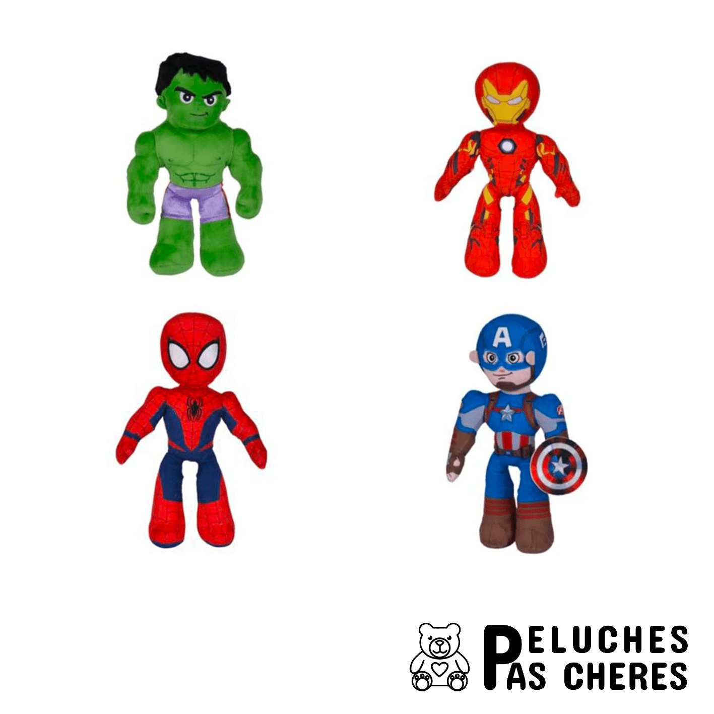 PELUCHE MARVEL ARTICULÉE 25CM - Peluches Pas Chères