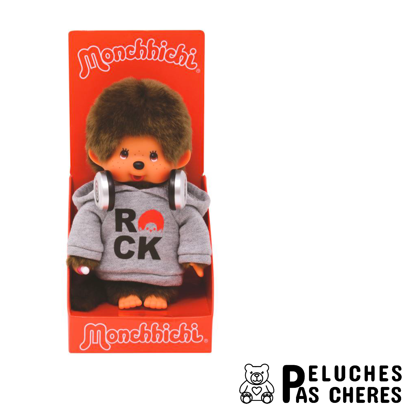 PELUCHE MONCHHICHI SWEAT ROCK - Peluches Pas Chères