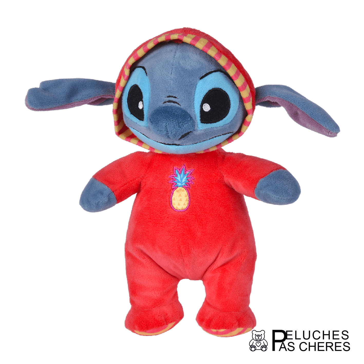 Peluche Stitch pyjama rouge 25cm - Peluches Pas Chères