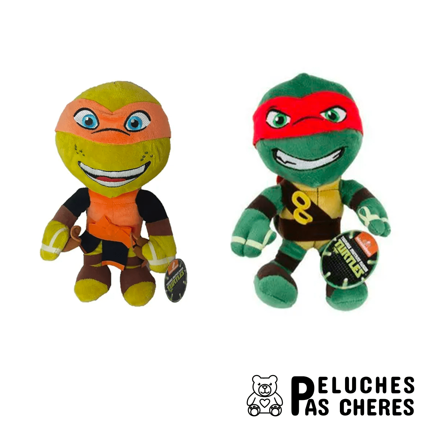 PELUCHE TORTUES NINJA 20CM - Peluches Pas Chères