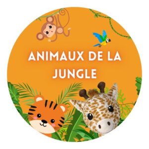 Peluches animaux de la jungle